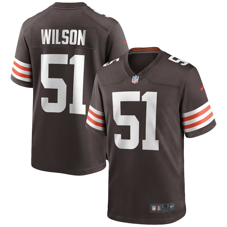 Men Cleveland Browns #51 Mack Wilson Nike Brown Game NFL Jersey